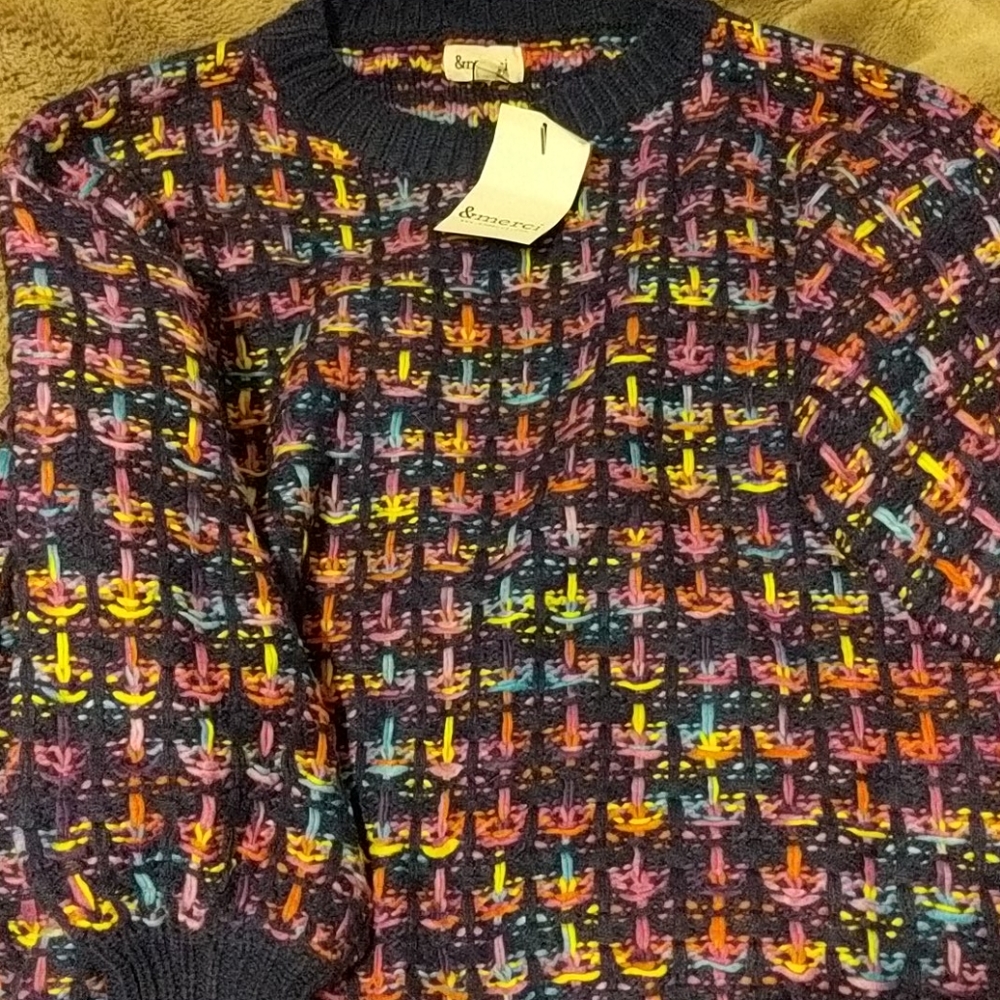 &Merci multicolor knot sweater